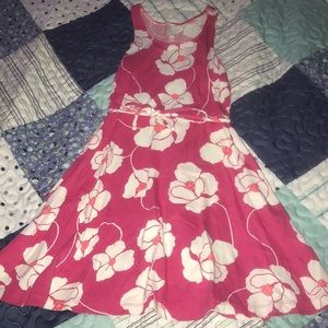 Pink flowered dress